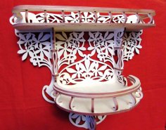 Decorative Flower Shelf Scroll Saw Pattern PDF File