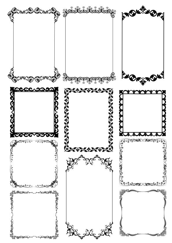 Download Frame Borders Free Vector cdr Download - 3axis.co