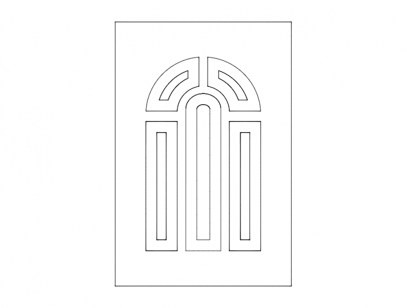 Fichier dxf de conception de porte en arc