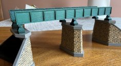 Girder Bridge With Shoes HO Scale 3D Printer Model