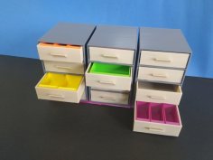 Mini Drawers With Compartments 3D Printer Model