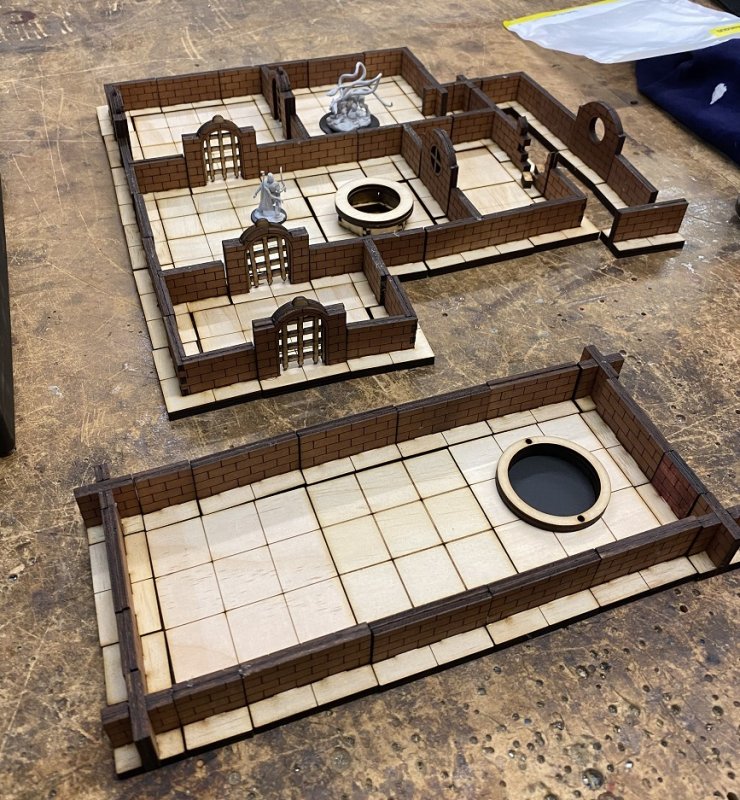 Laser Cut DnD Dungeon Parts Free Vector Download - 3axis.co