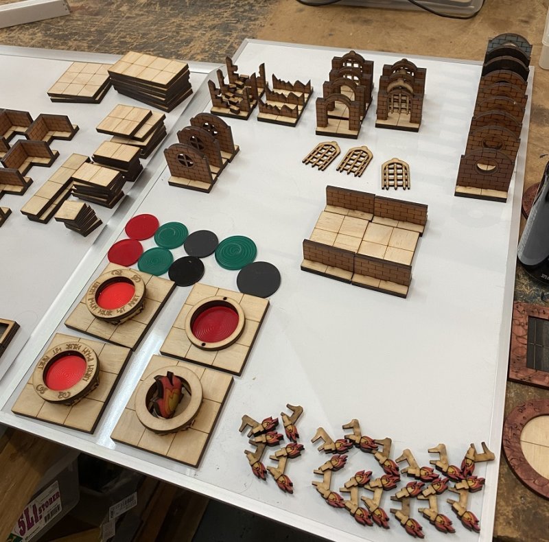 Laser Cut DnD Dungeon Parts