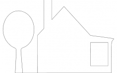 House Silhouette dxf File