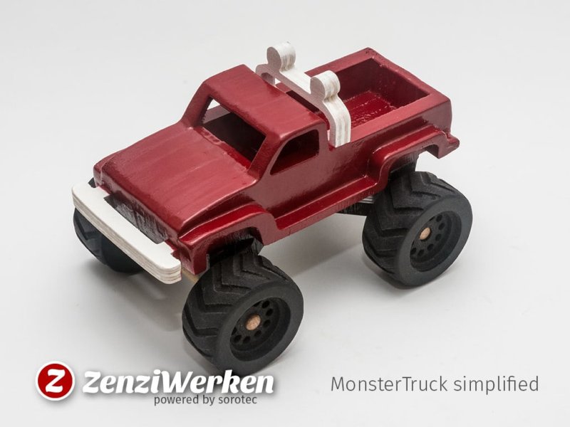 Laser Cut Monster Truck Simplified CNC/Laser