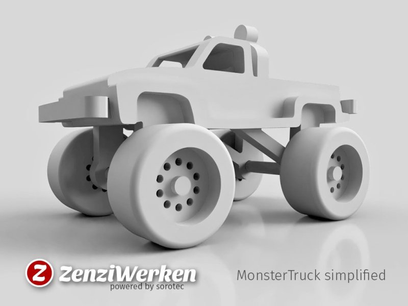 Laser Cut Monster Truck Simplified CNC/Laser