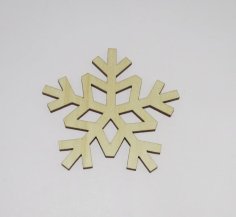 Laser Cut Snowflake Shaped Coasters Made of Birch Plywood