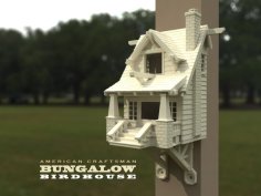 The American Craftsman Bungalow Birdhouse 3D Printer Model