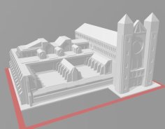 Gothic Stronghold Building (6mm/Epic Scale/40K) 3D Printer Model