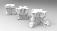 28mm Sci-fi Building Corners 3D Printer Model