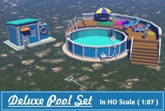 Deluxe Pool Set HO Scale (1:87) 3D Printer Model