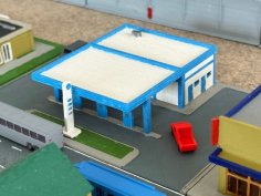 Gas Station 5 (z-scale) 3D Printer Model