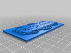 Beetlejuice Plaque 3D Printer Model