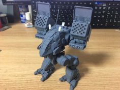 Articulated And Parted MWO Catapult 3D Printer Model