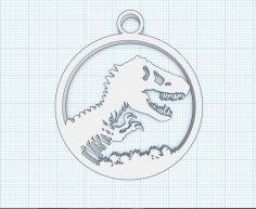 Jurassic Park Key-chain 3D Printer Model