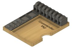 Customizable MTG Magic The Gathering Commander Tray 3D Printer Model