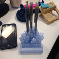 Crystal Pen Holder And IPhone Stand 3D Printer Model