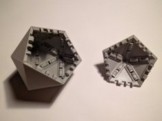 Snap-together Icosahedron (d20) 3D Printer Model