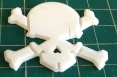 Skull And Cross Bones Based On Nike Hypervenom Logo 3D Printer Model