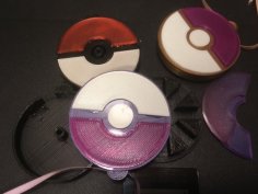 Pokeball Pill Box Necklace 3D Printer Model