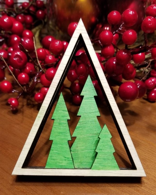 Laser Cut Christmas Tree Sculpture SVG File