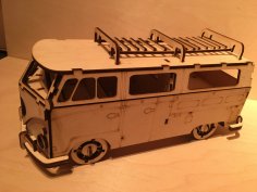 Volkswagen Minibus Laser Cut Free Vector