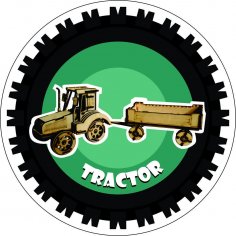 Tractor 3D Laser Cut PDF File