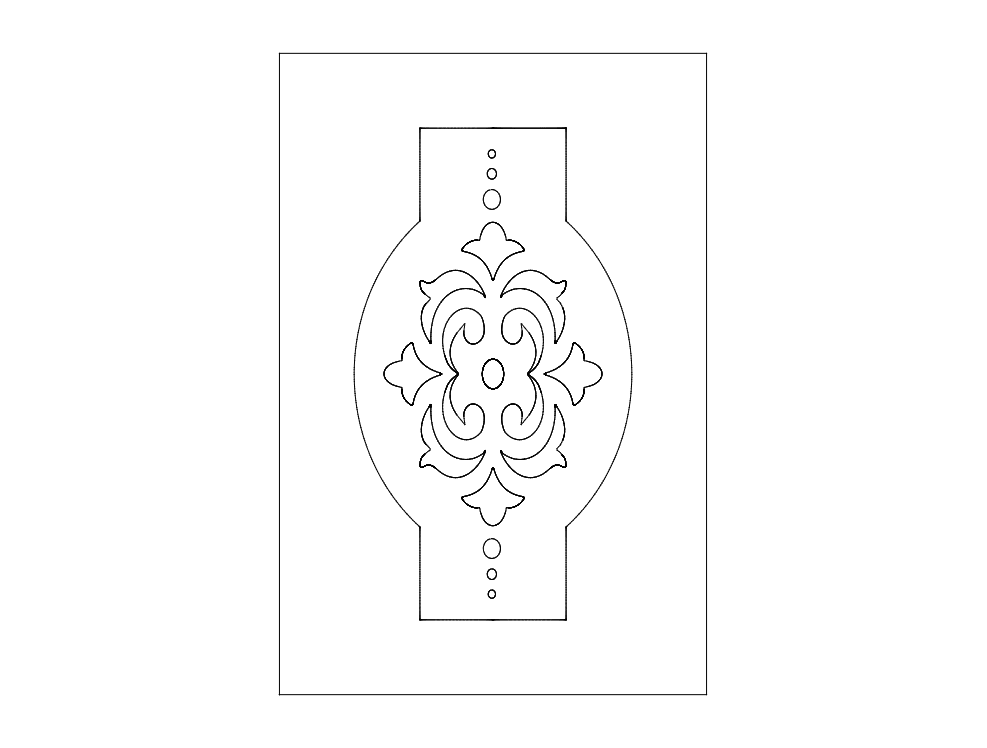 Файл dxf шаблона дизайна двери