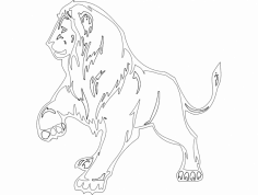 File dxf di leone mascotte animale