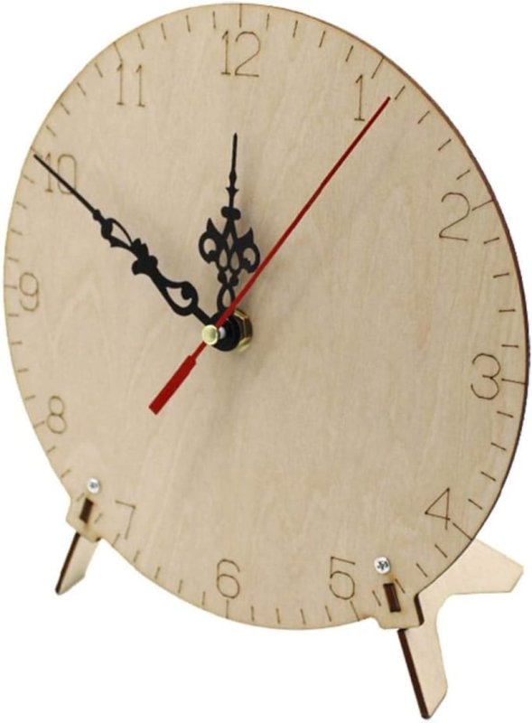 Laser Cut DIY Wooden Clock Kit – STEM Educational Toy