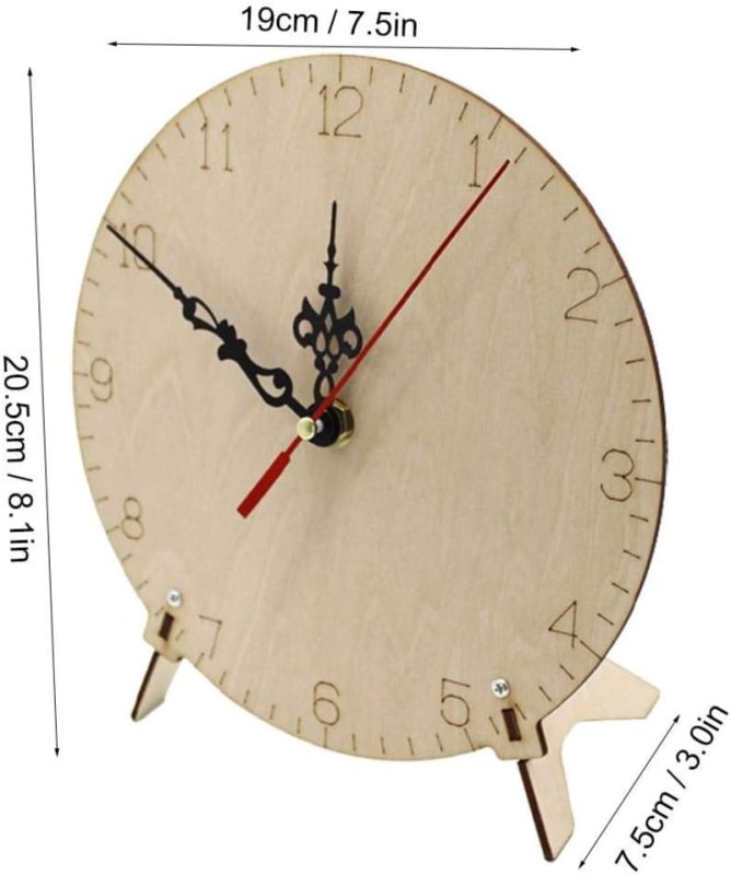 Laser Cut DIY Wooden Clock Kit – STEM Educational Toy