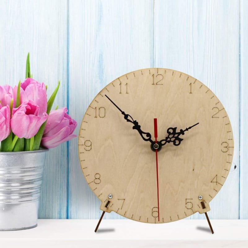 Laser Cut DIY Wooden Clock Kit – STEM Educational Toy