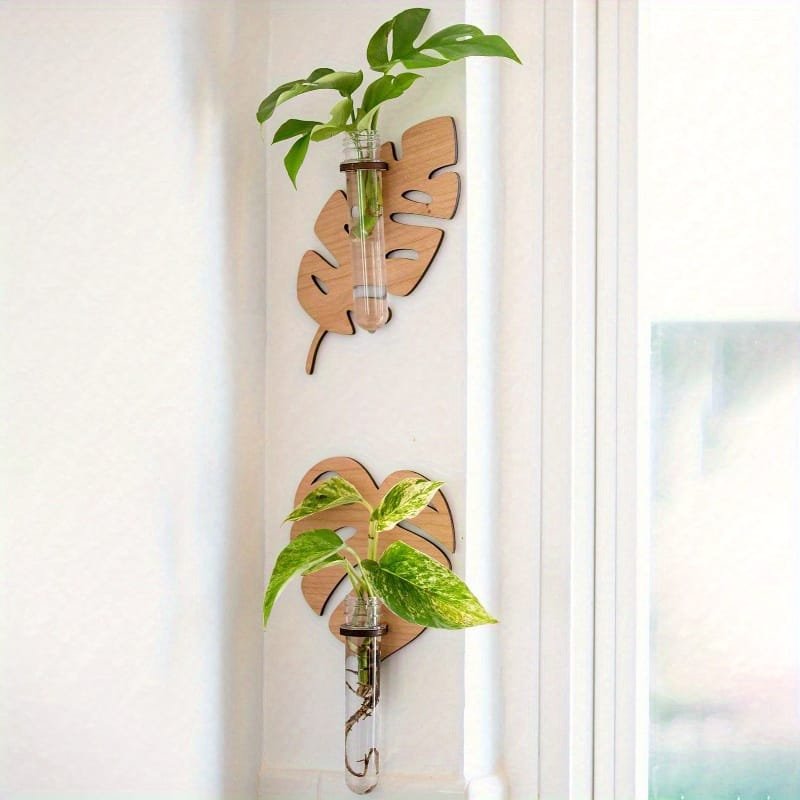 Laser Cut Wall Hanging Propagation Station Bohemian Leaf Indoor Wall Planter