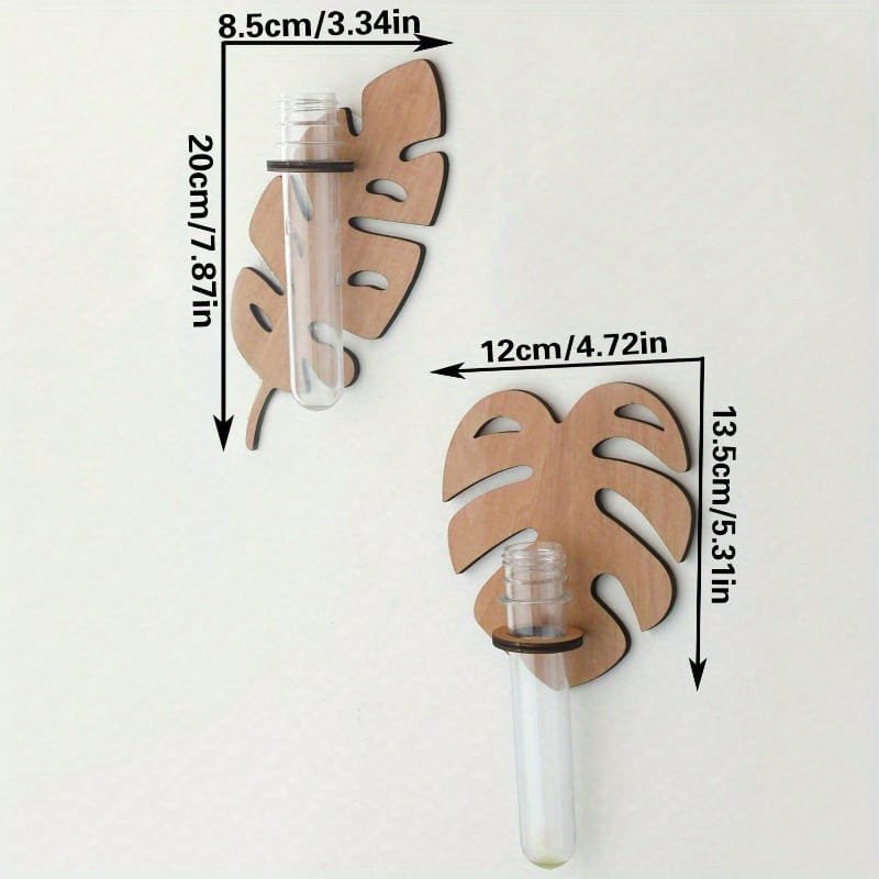 Laser Cut Wall Hanging Propagation Station Bohemian Leaf Indoor Wall Planter