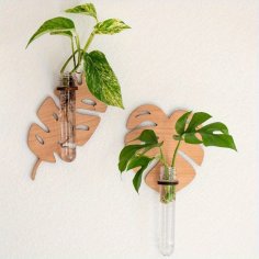 Laser Cut Wall Hanging Propagation Station Bohemian Leaf Indoor Wall Planter