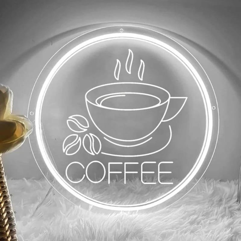 Laser Cut Coffee Neon Sign Open Coffee Shop Neon