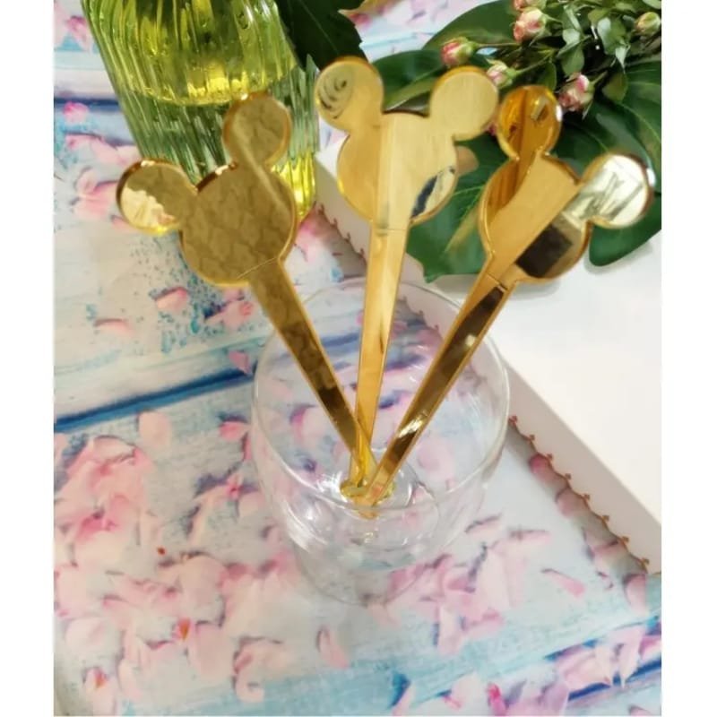 Laser Cut Mickey Mouse Acrylic Drink Stirrer For Party