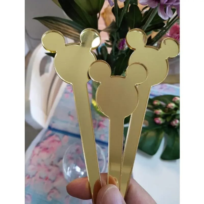 Laser Cut Mickey Mouse Acrylic Drink Stirrer For Party