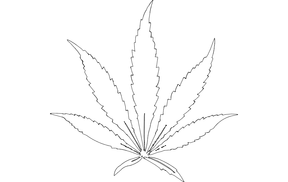 Pflanzenblatt DXF-Datei