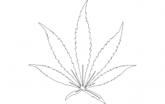 Pflanzenblatt DXF-Datei