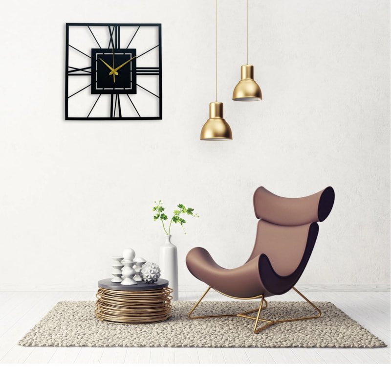 Laser Cut Modern Minimalist Wall Clock