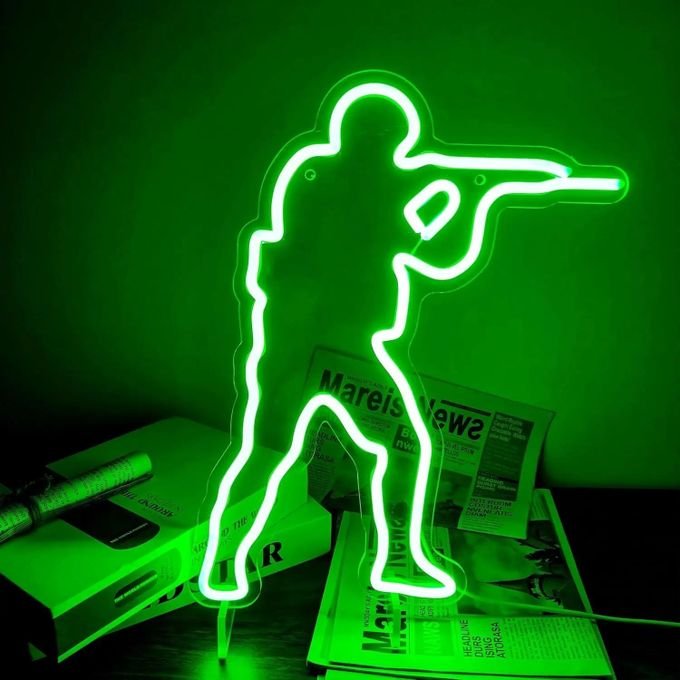 Laser Cut Counter Strike Csgo Neon Sign For Gamer Room Decor