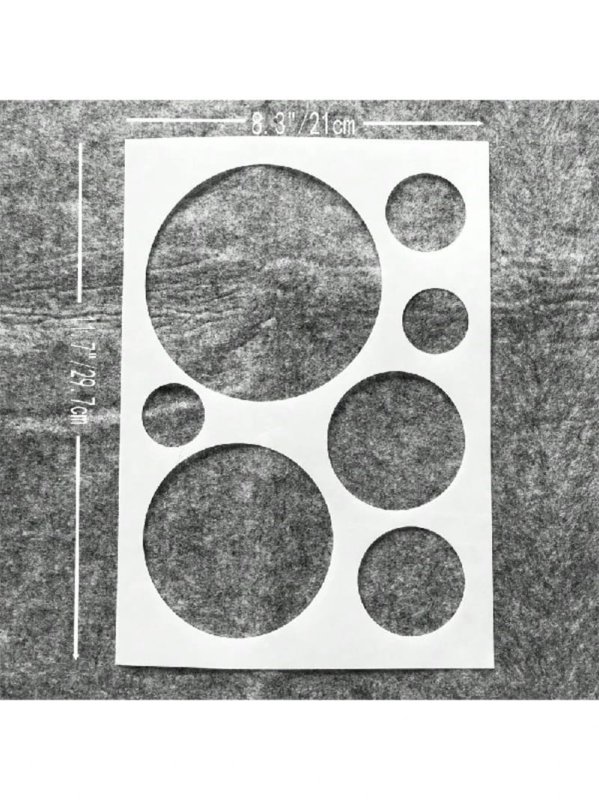 Laser Cut Circles Stencil Multi-Size Circle Drawing Template Back To School