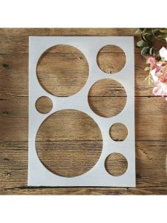 Laser Cut Circles Stencil Multi-Size Circle Drawing Template Back To School