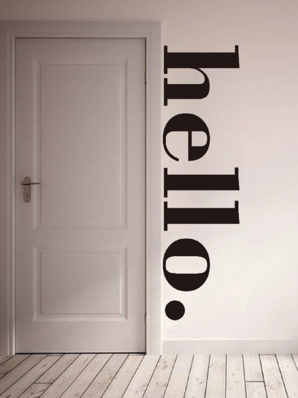 Laser Cut Hello Wall Sticker Spring Decoration