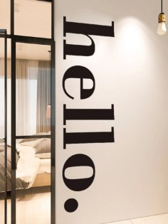 Laser Cut Hello Wall Sticker Spring Decoration