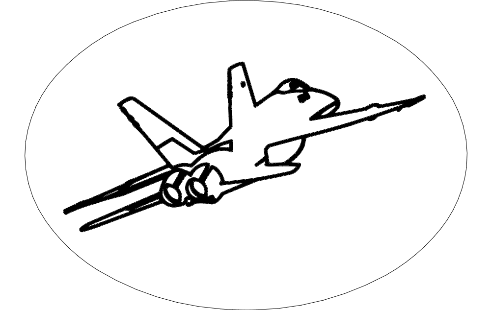 Файл dxf самолета F-18