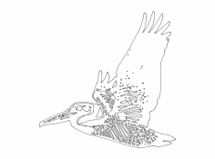 Летающий пеликан файл dxf