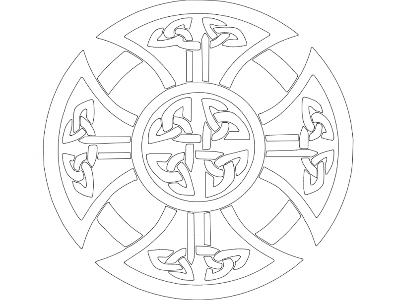 File dxf della croce celtica del derby