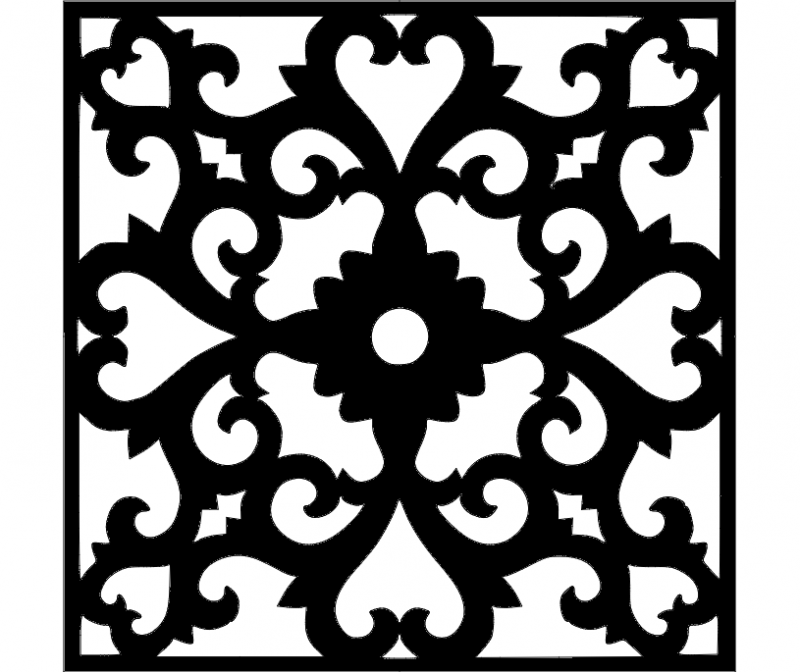 Download Flower Wall Border Stencil Template dxf File Free Download ...